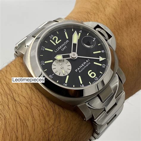 panerai luminor gmt pam 161 titanium and steel|luminor gmt 161 price.